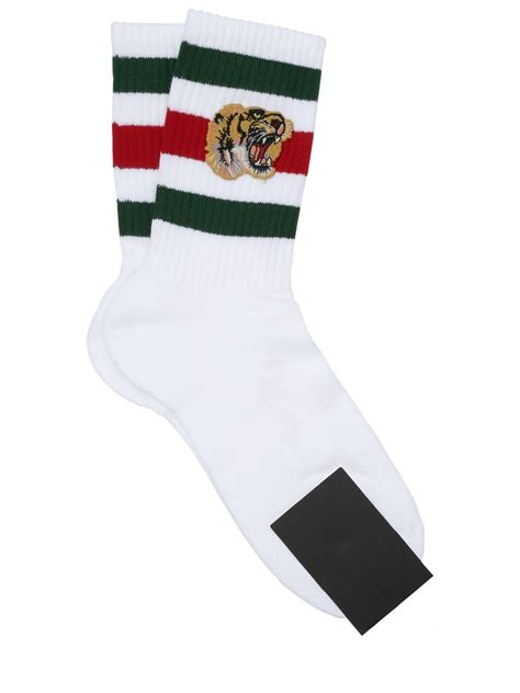 gucci tiger applique socks.